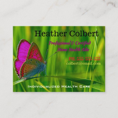 Flutter Friendly Special Caregiver  Business Card