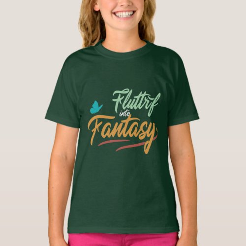 Flutter into Fantasy unique kids tees 