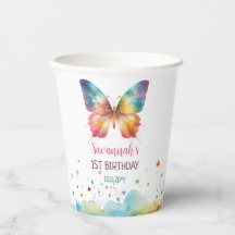 Flutter On Over Rainbow Butterfly 1st Birthday