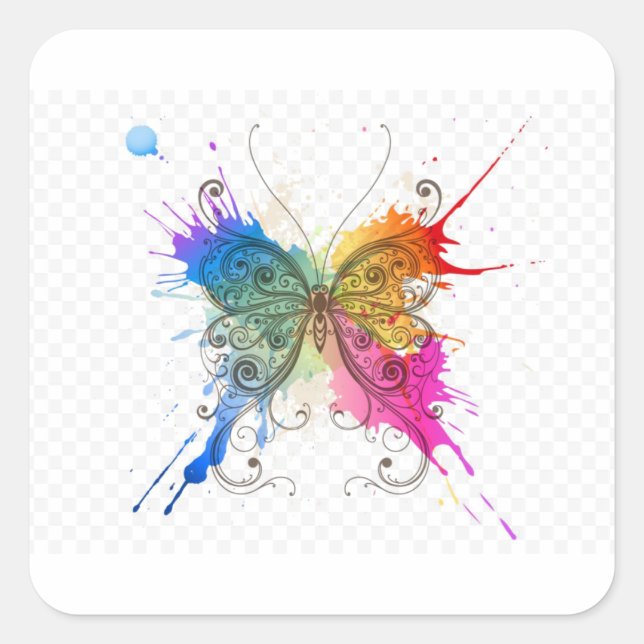 Flutter Palette Square Sticker (Front)