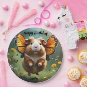 "Flutter Paws: The Guinea Pig Takes Flight" Paper Plates