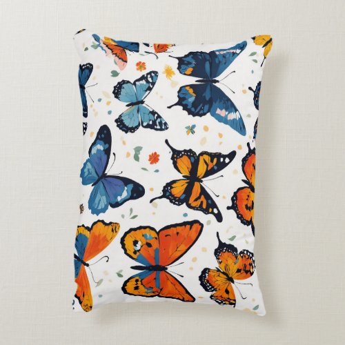  Flutter Pillow Elegant Butterfly Print Accent Pillow