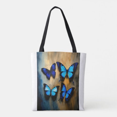 Flutter  Serenity Nature_Inspired T_Shirt Design Tote Bag