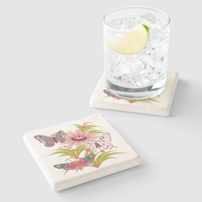Flutter Stone Coaster (Side)