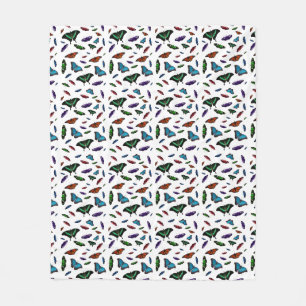 Flutterbies Fleece Blanket (choose colour)