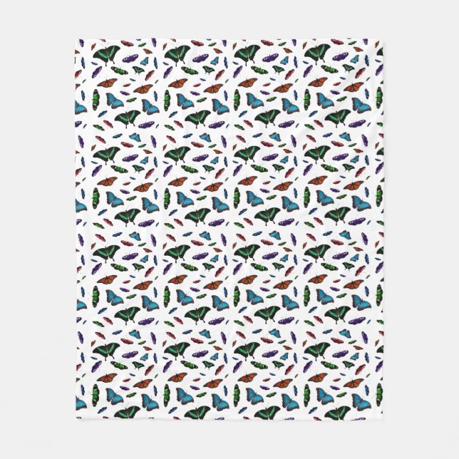 Flutterbies Fleece Blanket (choose colour) (Front)