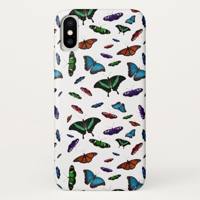 Flutterbies iPhone X Case (choose colour) (Back)