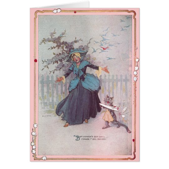 Flutterbudget and a Cat Vintage Oz Card