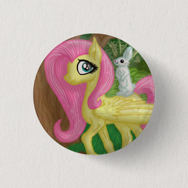 Flutterbutton Pinback Button (Front)