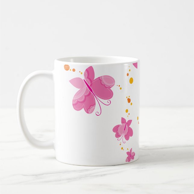 FLUTTERBY BUTTERFLIES :: series of three 1 Coffee Mug (Left)