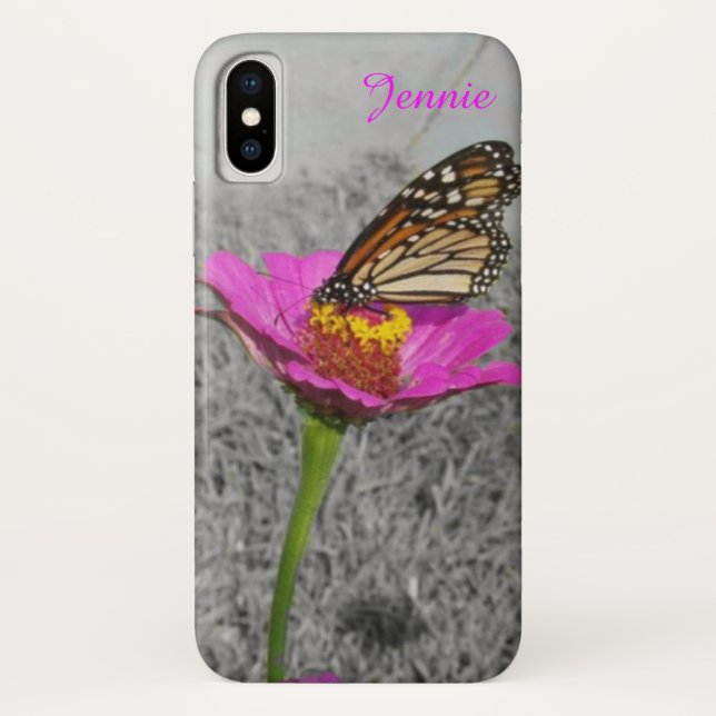 Flutterby Butterfly  *personalize* Case-Mate iPhone Case (Back)