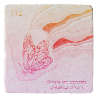 Flutterby Butterfly Stone Trivet