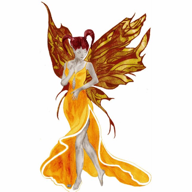 Flutterby Fae (Sunbeam) Acrylic Sculpture (Front)