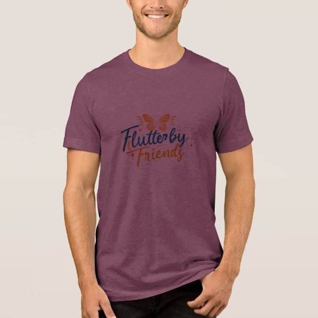 Flutterby Friends Tri-Blend Shirt (Front)