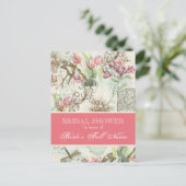 Flutterbyes n Tulip Elegant Bridal Shower Postcard (Standing Front)