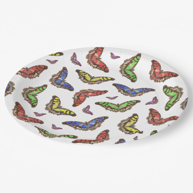 Flutterbys Paper Plates (Angled)