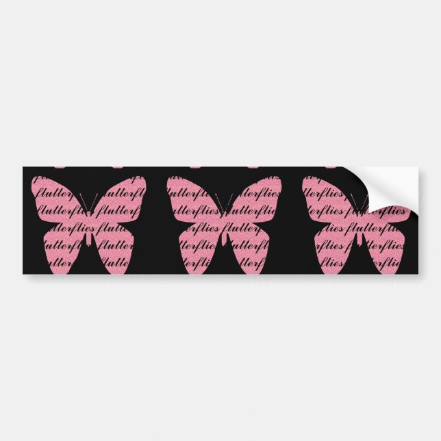 Flutterfly Butterfly Bumper Sticker (Front)