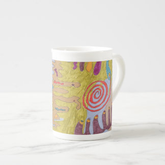 "Flutterflyland" Abstract Art Bone China Mug