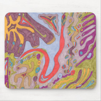 "Flutterflyland" Abstract Art Mouse Pad