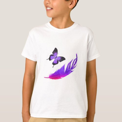 Fluttering Beauty Elegant Butterfly T_Shirt