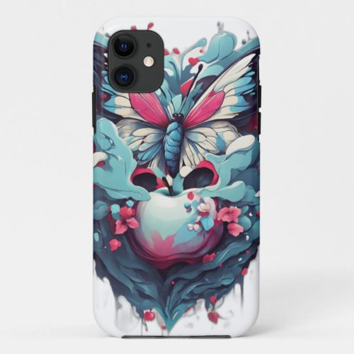 Fluttering Beauty Heart_Shaped Butterfly iPhone C iPhone 11 Case