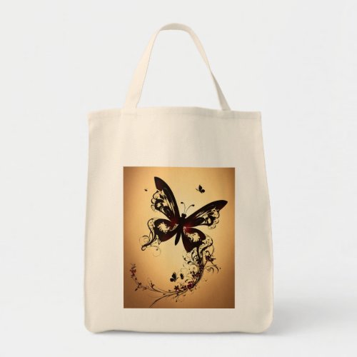  Fluttering Blooms A Visionary Butterfly Logo Tote Bag