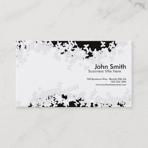 Customizable Fluttering Butterflies Layout Business Cards