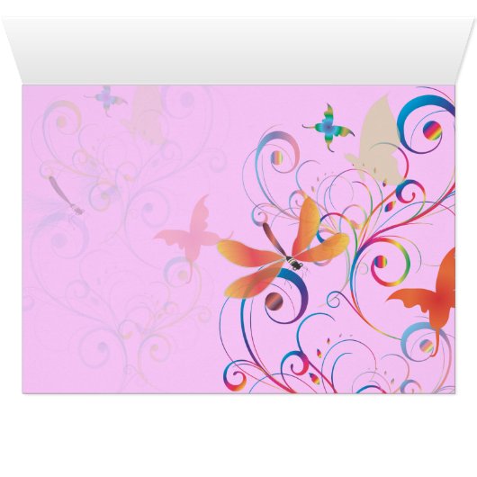 Fluttering By2, fully customizable wedding invites (Inside Horizontal (Bottom))