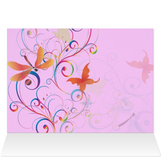 Fluttering By2, fully customizable wedding invites (Inside Horizontal (Top))