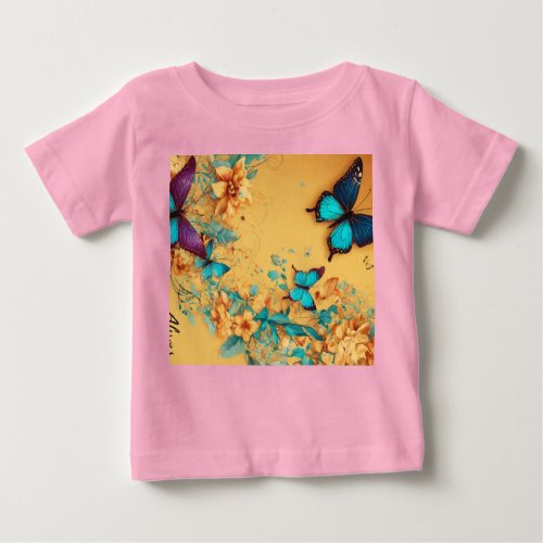 Fluttering Cutie Baby Butterfly T_Shirt Baby T_Shirt