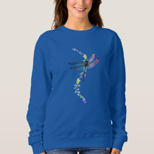 Fluttering Dreams: Dragonfly & Flowers Sweatshirt
