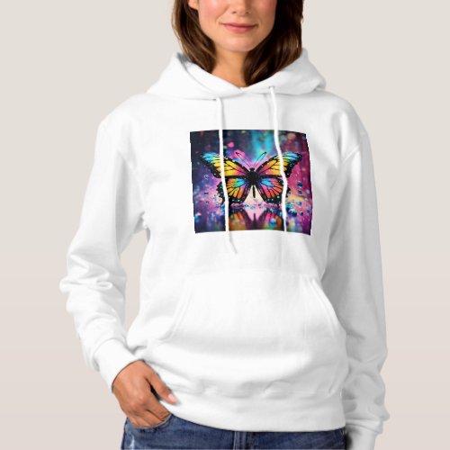 Fluttering Elegance 3D Butterfly T_Shirt for Wom Hoodie