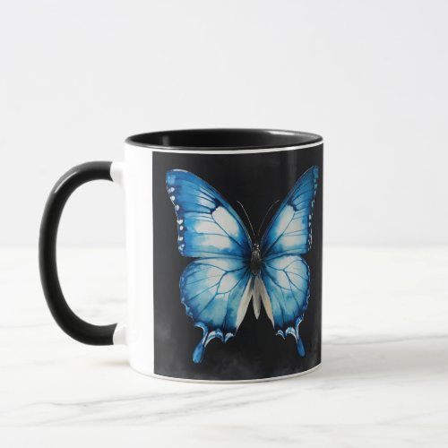 Fluttering Elegance Butterfly Design Print Mug Mug