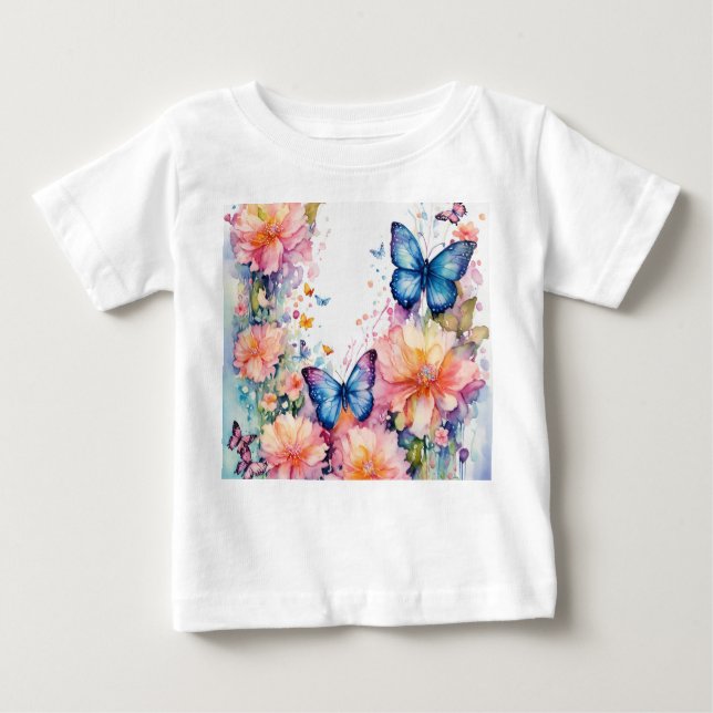Fluttering Elegance: Butterfly-Inspired T-Shirt De (Front)