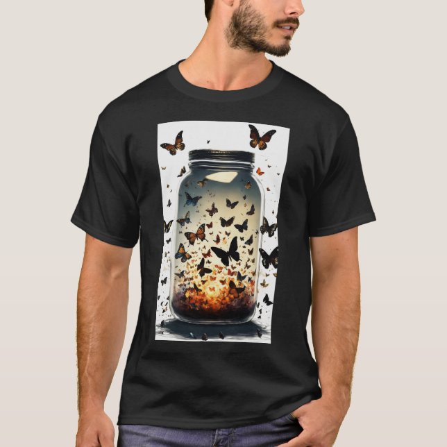 "Fluttering Elegance: Butterfly-Inspired T-shirts  (Front)