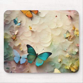 Fluttering Elegance: Butterfly Mouse Pad
