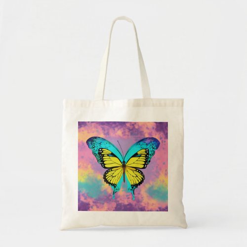 Fluttering Elegance Butterfly Print Tote Bags