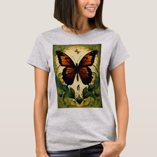 Fluttering Elegance Butterfly Printed T_shirt T_Shirt