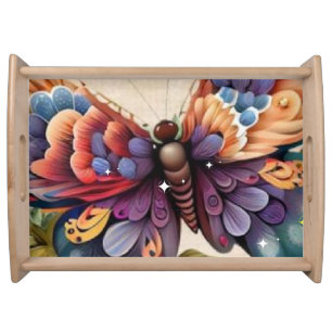 Fluttering Elegance: Butterfly Serving Tray