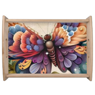Fluttering Elegance: Butterfly Serving Tray