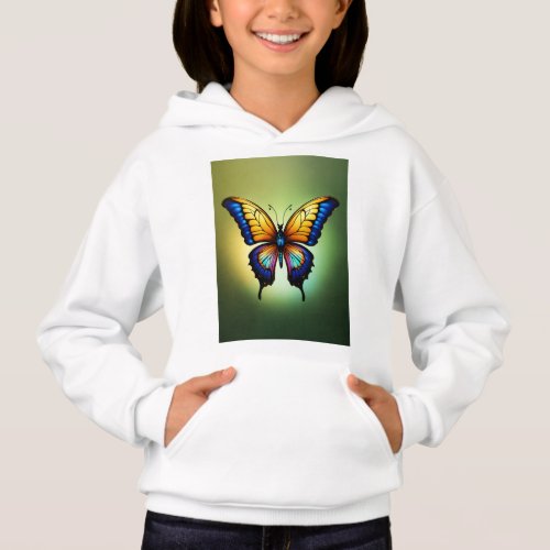Fluttering Elegance Butterfly T_shirt for Kids a Hoodie