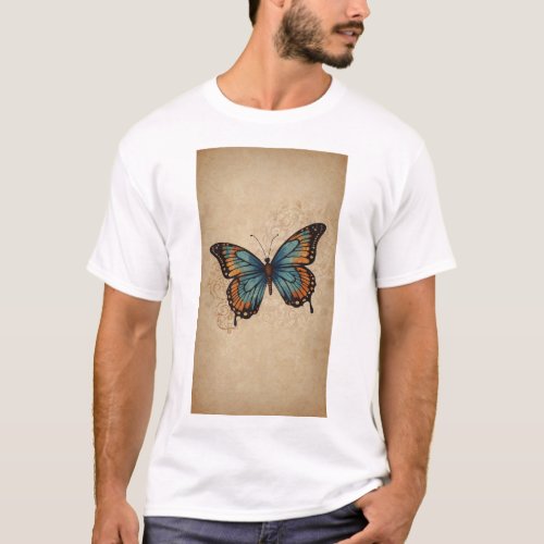 Fluttering Elegance Butterfly Wing_Inspired T_Shi T_Shirt