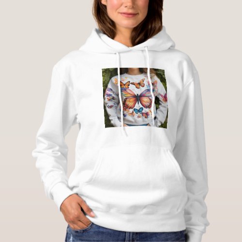 Fluttering Elegance Delicate Butterfly T_ST_Shirt Hoodie