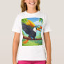 Fluttering Feathers: Parrot Silhouette T-Shirt Des