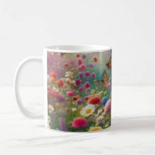 Fluttering Floral Coffee Mug