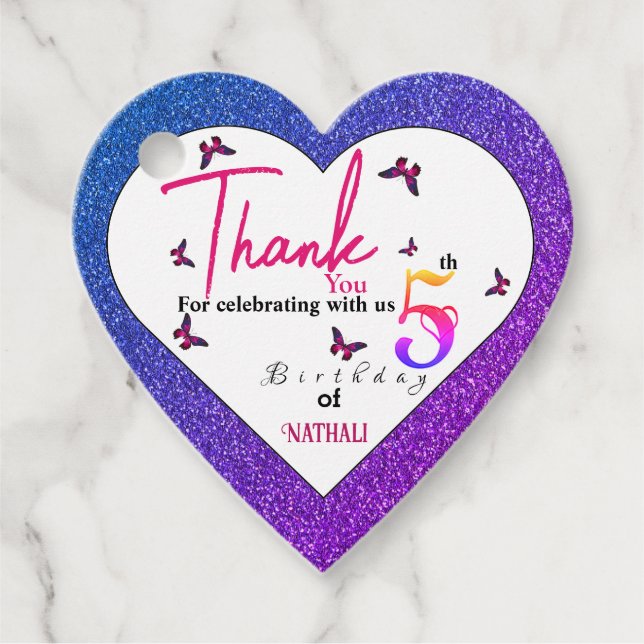 Fluttering Fun Favor Tags (Front)