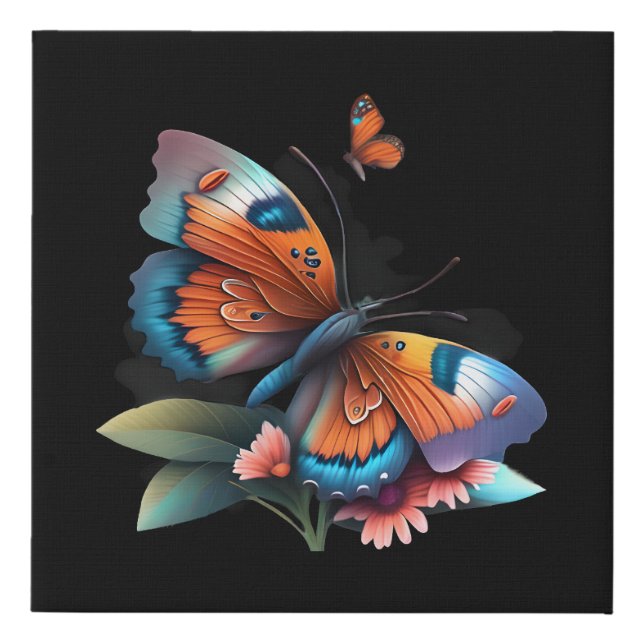 Fluttering Harmony  Butterfly Collection Faux Canvas Print (Front)