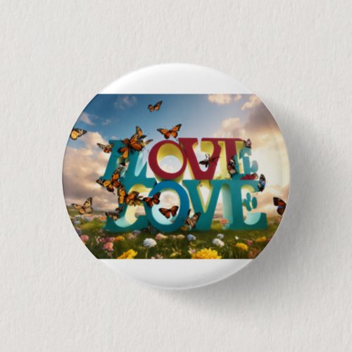 Fluttering Hearts Love Buttons Button