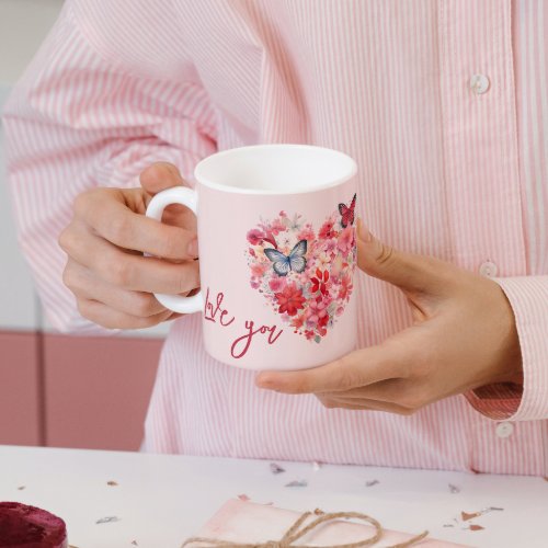 Fluttering Love  Valentines Day Coffee Mug