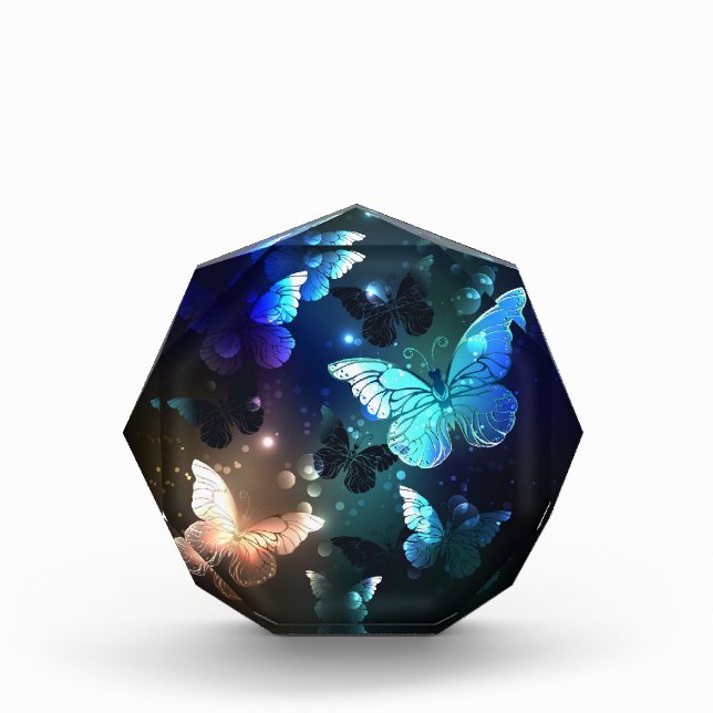 Fluttering Night Butterfly Acrylic Award (Front)